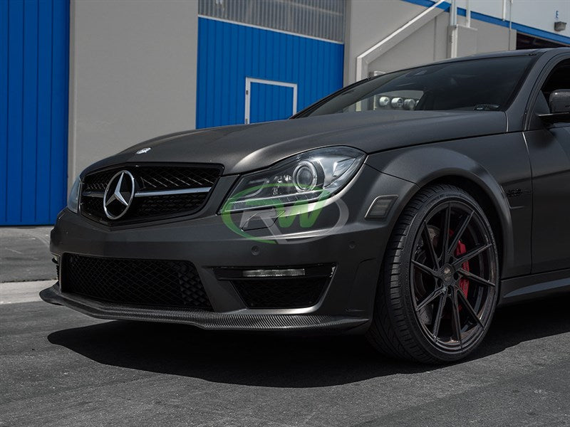 Mercedes C63 Black Series Style Carbon Fiber Front Lip