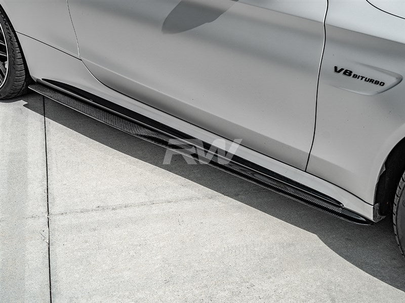 Mercedes C63/C63s AMG GTX CF Side Skirt Extensions