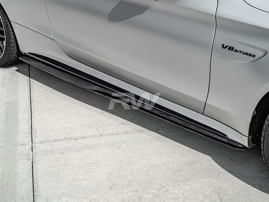 Mercedes C63/C63s AMG GTX CF Side Skirt Extensions