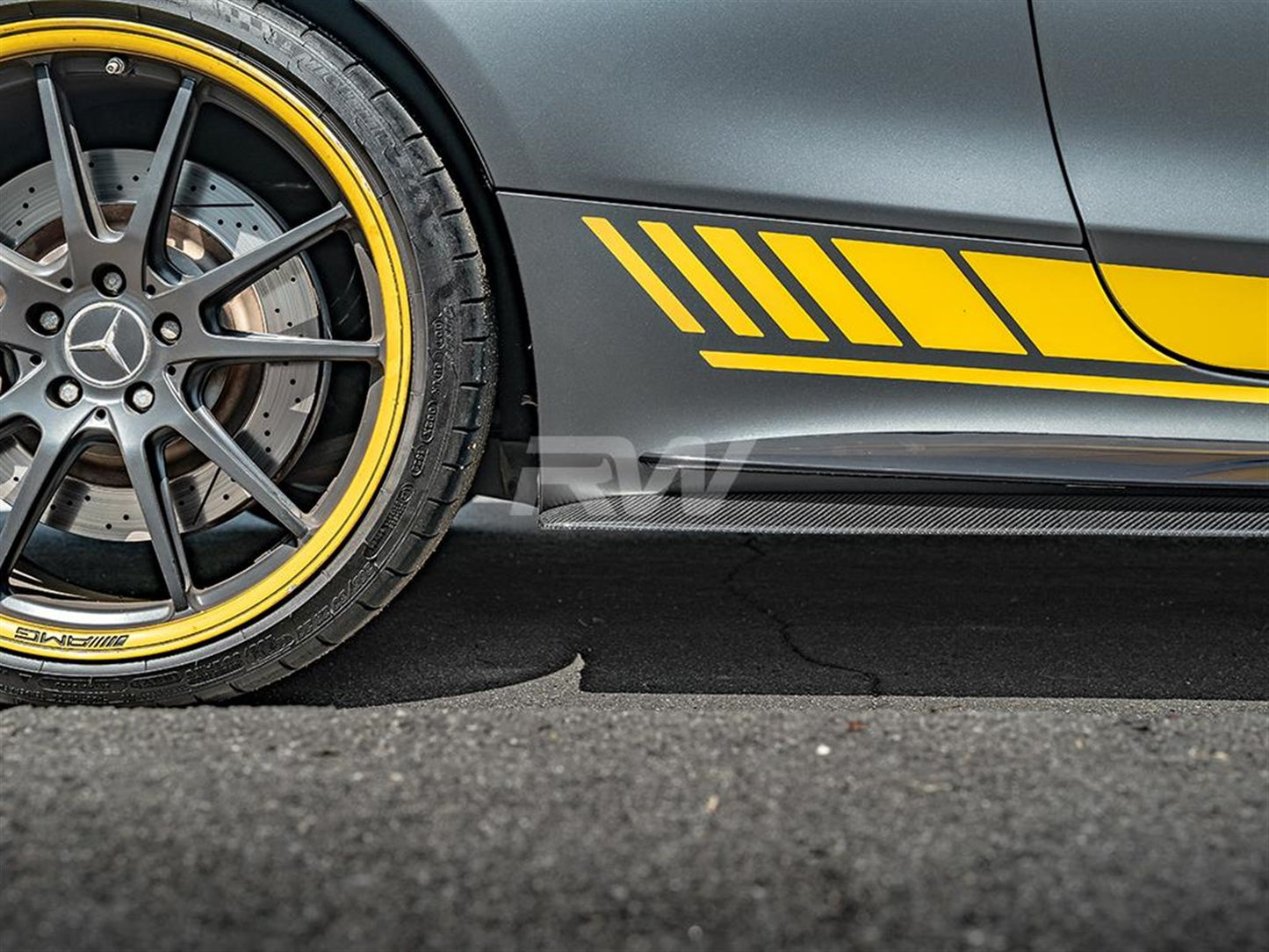 Mercedes C63/C63s AMG GTX CF Side Skirt Extensions