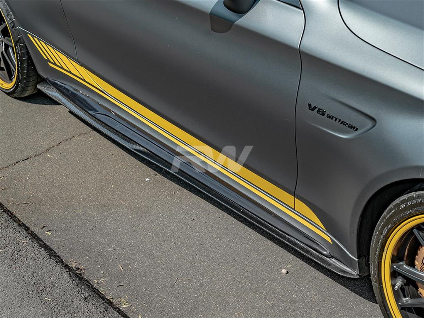 Mercedes C63/C63s AMG GTX CF Side Skirt Extensions