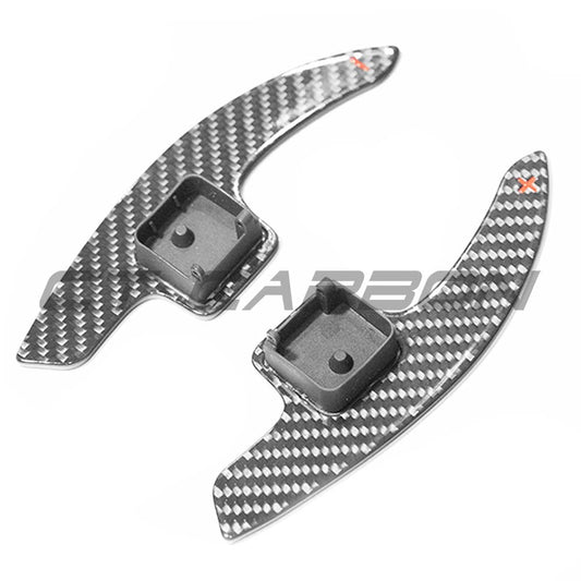 AUDI A3/S3/RS3 8Y RS6 C8 CARBON FIBRE SHIFTER PADDLES - V1-Accessories-CT CARBON-CT Carbon - High-quality carbon fiber and gloss black aerodynamic parts for premium sports and luxury vehicles.