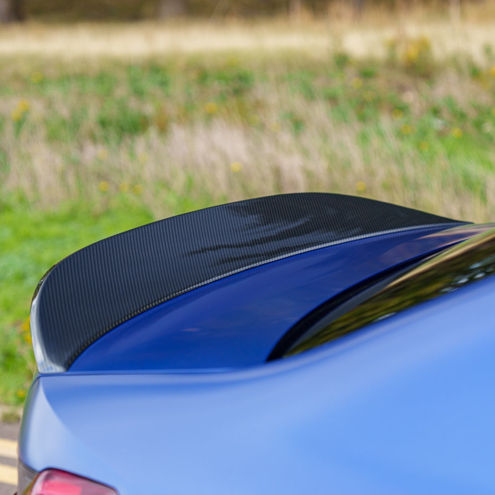 BMW G80 M3 & G20 3 SERIES CARBON FIBRE SPOILER - CT DESIGN V2-Spoiler-CT CARBON-CT Carbon - High-quality carbon fiber and gloss black aerodynamic parts for premium sports and luxury vehicles.