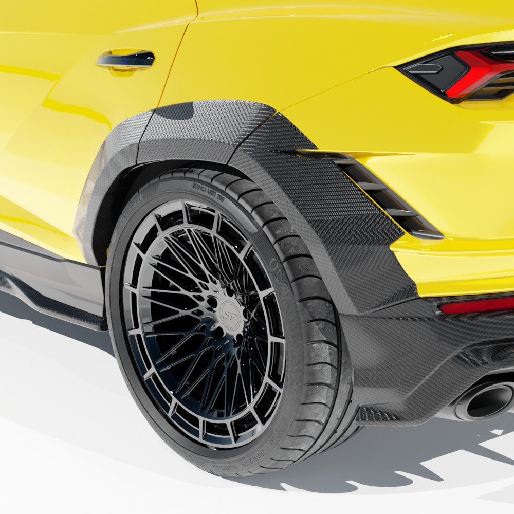wheel arch of lamborghini urus performante ct design full carbon fibre kit